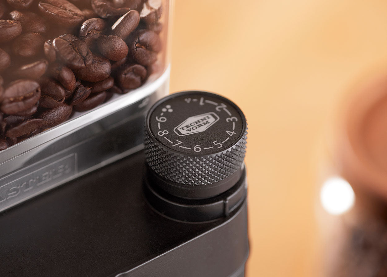 Dial on coffee grinder