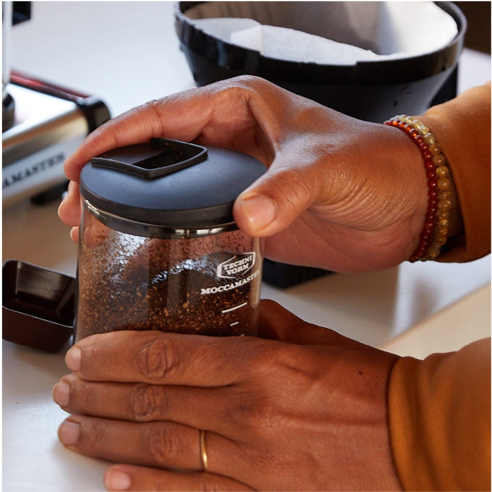 Coffee grounds from the coffee grinder