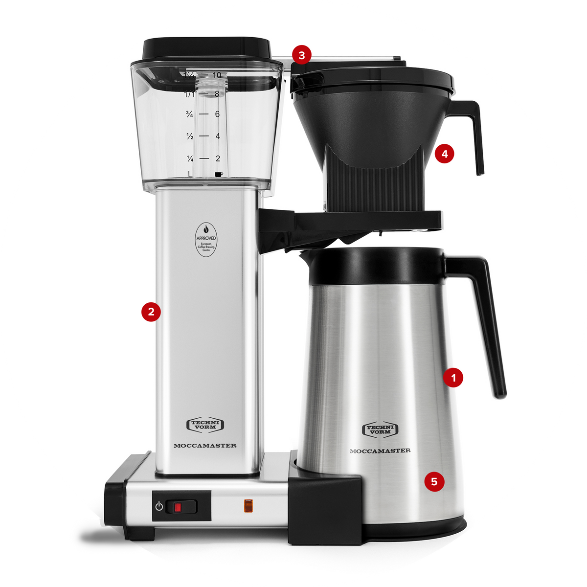 Coffee KBGT Drip-Stop Moccamaster Pour Brewer - USA Automatic Moccamaster Maker: Over