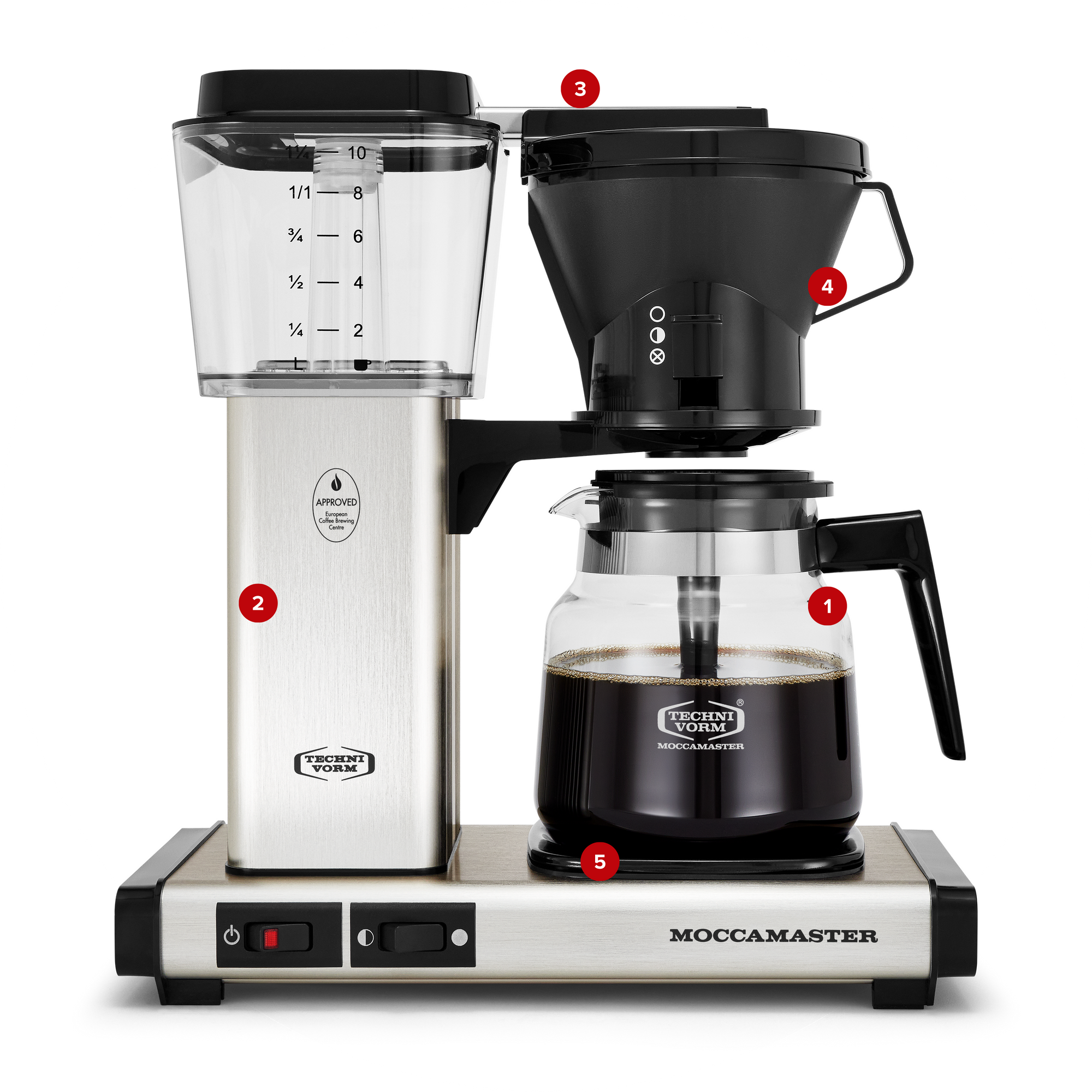 Pour Over Automatic Drip-Stop Coffee Maker: Moccamaster KBGT